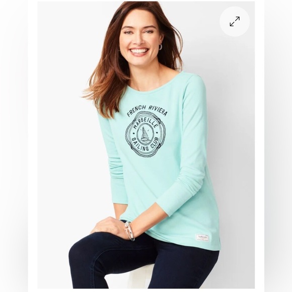 TALBOTS TEE - SAILING CLUB
size M P - Picture 1 of 3